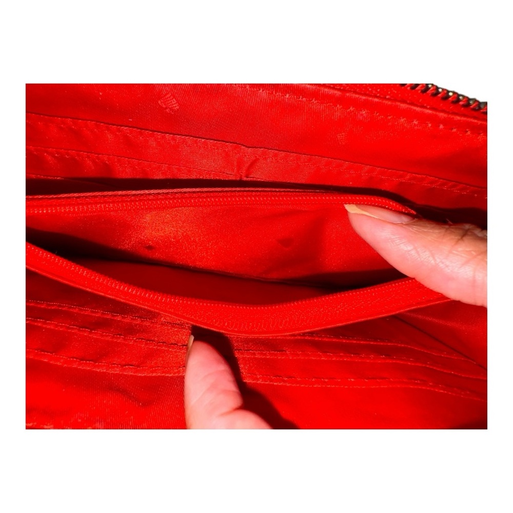 Loulu Zip-Around Large Wallet - Multiple Card Slots Red Sleek Everyday Organizer - Picture 5 of 6